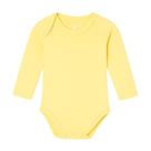 Body Bebê Manga Longa Básico Malha Premium Algodão Amarelo Era Uma Vez Body Bebê Manga Longa Básico Malha Premium Algodão Amarelo Era Uma Vez
