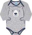 Body Bebê Manga Longa Cinza Serelepe 4804 Body Bebê Manga Longa Cinza Serelepe 4804