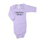 Body Bebe Manga Longa Com Frases Estampadas Menina e Menino