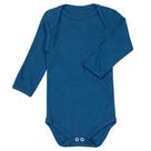 Body Bebê Manga Longa Em Suedine Básico Azul Escuro