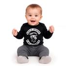 Body Bebê Manga Longa Kids Of Anarchy Preto - ArtRock