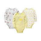 Body Bebê Manga Longa - Kit com 3 ou 6 Peças 100% Algodão Body Bebê Manga Longa - Kit com 3 ou 6 Peças 100% Algodão