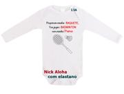body bebê manga longa preparem minha raquete vou jogar badminton com minha prima cód 13a