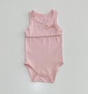 Body Bebê Menina Milon Rosa Sem Manga Laço Confortável Verão Enxoval Passeio