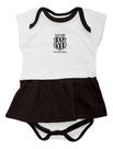 Body Bebe Menina Ponte Preta Vestido Recem Nascido Oficial - Branco - G (6-9 meses)