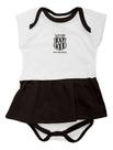 Body Bebe Menina Ponte Preta Vestido Recem Nascido Oficial - Branco - M (3-6 meses)