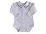 Body Bebê Menino Gola Bordada Ursinho Charmoso - Azul Body Bebê Menino Gola Bordada Ursinho Charmoso - Azul
