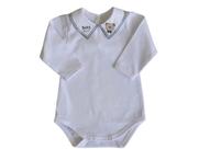 Body Bebê Menino Gola Bordada Ursinho Charmoso - Verde Maré