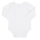 Body Bebê Menino Manga Longa Algodão Branco Alakazoo