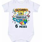 Body Bebê Mês Aniversário Bloquinho Carnaval Personalizado Com Nome