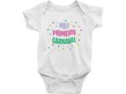 Body Bebê Mesversário - Fantasia Infantil - Meu Primeiro Carnaval Branca
