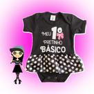 Body Bebê Meu primeiro pretinho básico foto temática mêsversário