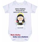 body bebê minha primeira procissão de santa rita de cássia cód 9661