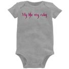 Body Bebê My Life My Rules - Foca na Moda