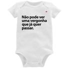 Body Bebê Não pode ver uma vergonha que já quer passar - Foca na Moda Body Bebê Não pode ver uma vergonha que já quer passar - Foca na Moda