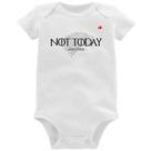 Body Bebê Not Today, Arya Stark - Foca na Moda Body Bebê Not Today, Arya Stark - Foca na Moda