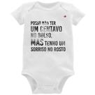 Body Bebê Posso não ter um centavo no bolso, mas tenho um sorriso no rosto - Foca na Moda Body Bebê Posso não ter um centavo no bolso, mas tenho um sorriso no rosto - Foca na Moda