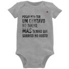 Body Bebê Posso não ter um centavo no bolso, mas tenho um sorriso no rosto - Foca na Moda