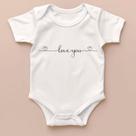 Body Bebê Reborn Bodie Personalizado Love You Infantil Confort 100%Algodão