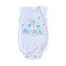 Body Bebê Regata 100% Algodão Bicho Molhado Eu Amo Mamãe