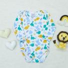 Body Bebê Ribana Malha Macia Prático de Vestir Look Moderno e Elegante Dino
