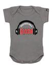Body Bebê Rock Com a Dinda Cinza Art Rock Body Bebê Rock Com a Dinda Cinza Art Rock