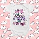 Body Bebê Roupinha Mimo Presente Gente que Ama o Tetê da Mamãe Menina Rosa