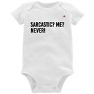 Body Bebê Sarcastic Me Never! - Foca na Moda Body Bebê Sarcastic Me Never! - Foca na Moda