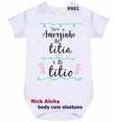 Body bebê sou o amorzinho da titia e do titio cód 9981 Body bebê sou o amorzinho da titia e do titio cód 9981