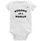 Body Bebê Strong as a woman - Foca na Moda
