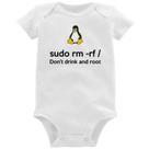 Body Bebê sudo rm -rf / (Don't drink and root) - Foca na Moda Body Bebê sudo rm -rf / (Don't drink and root) - Foca na Moda