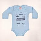 Body Bebê Suedine Manga Longa Azul Bebê Instruções