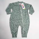 Body Bebe Suedine Manga Longa Verde Dinossauro