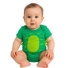 Body Bebê Temático Dino Com Crista Suedine 100% Algodão Body Bebê Temático Dino Com Crista Suedine 100% Algodão