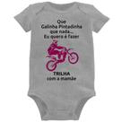 Body Bebê Trilha com a mamãe (moto rosa) - Foca na Moda Body Bebê Trilha com a mamãe (moto rosa) - Foca na Moda