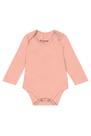 Body bebê unissex manga longa em cotton Brandili-Rosa Body bebê unissex manga longa em cotton Brandili-Rosa