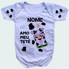 BODY BEBÊ VAQUINHA MÊS ANIVERSÁRIO COM NOME E MÊS DO BEBÊ VER 2º FOTO CÓD 221A