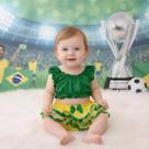 Body Bodie Bebe Infantil Nenem Roupa Menina Brasil Copa Time