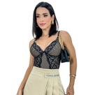 Body Bori Blusinha Alcinha Arrastão Renda Rendado Decote