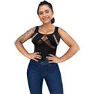 Body Bori Feminino Alcinha Pedraria Perola Decotado Brilho