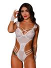 Body Branco Renda Tule Tiras Babado Noite Lua de Mel + Luvas Body Branco Renda Tule Tiras Babado Noite Lua de Mel + Luvas