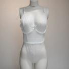 Body Branco Rendado Lingerie Sensual