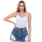 Body Camiseta Collant Premium de Alcinha e bojo Decote Alta elasticidade
