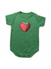 Body Camiseta Verde 100% algodão divertido temático Morango