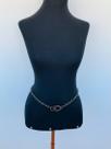 Body chain Cinto de correntes com detalhe em coração mosquetão banhado a Ródio Negro