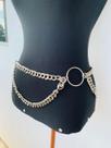 Body chain Cinto de correntes Semi Joia elos duplos Rock Festival Body chain Cinto de correntes Semi Joia elos duplos Rock Festival