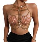 Body Chain dourado de várias camadas para festas noturnas femininas