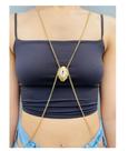 Body chain folheado a ouro 18k búzios
