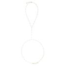 Body chain piuka dua bolinhas folheado a ouro 18k