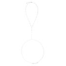 Body chain piuka dua bolinhas folheado em ródio branco